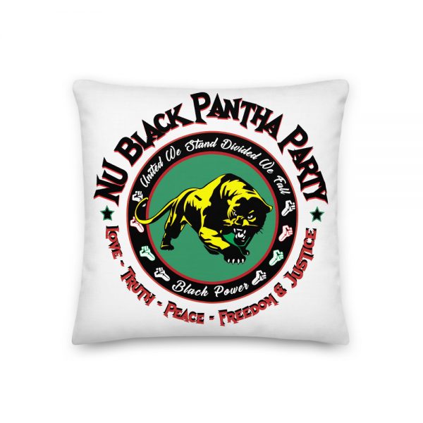 Nu Black Pantha Party, White Premium Pillow