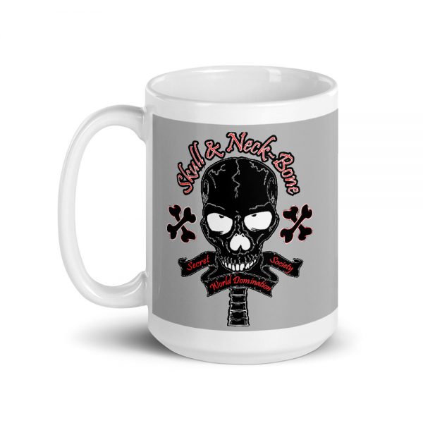 Skull and Neck Bone, Grey, Mug