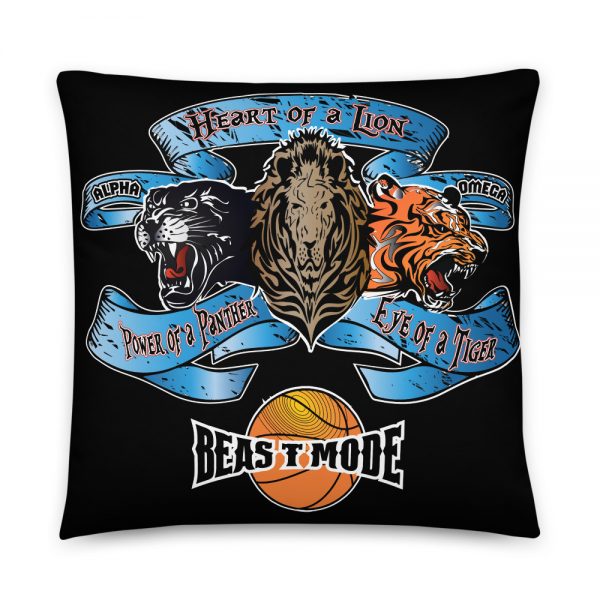 Beast Mode, Basketball, Black Basic Pillow