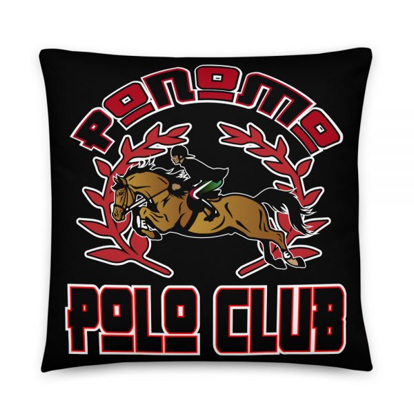 Po-No-Mo, Polo Club,Black, Basic Pillow