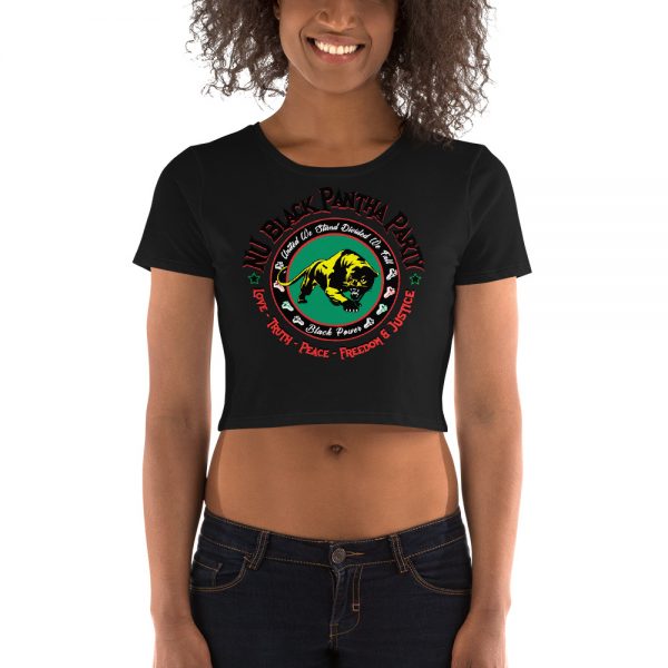 NU Black Pantha, Women’s Crop Tee