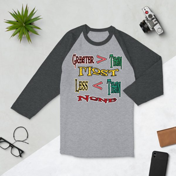 Greater Than Most, Men’s 3/4 Sleeve Raglan Shirt