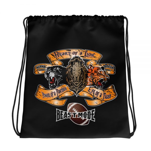 Beast Mode, Football, Drawstring Bag