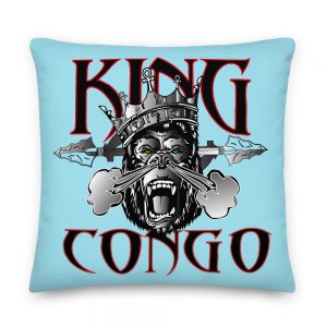 King Congo, Blue Premium Pillow