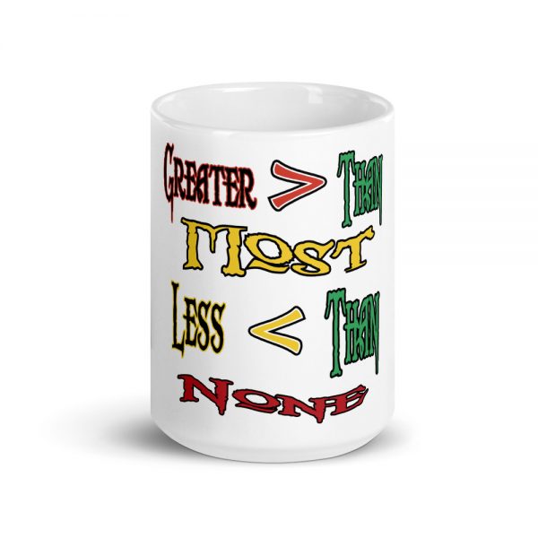 Greater/Less Than, Mug