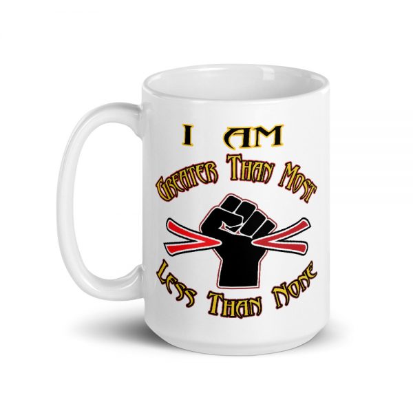 Greater Than, Power Fist, Mug