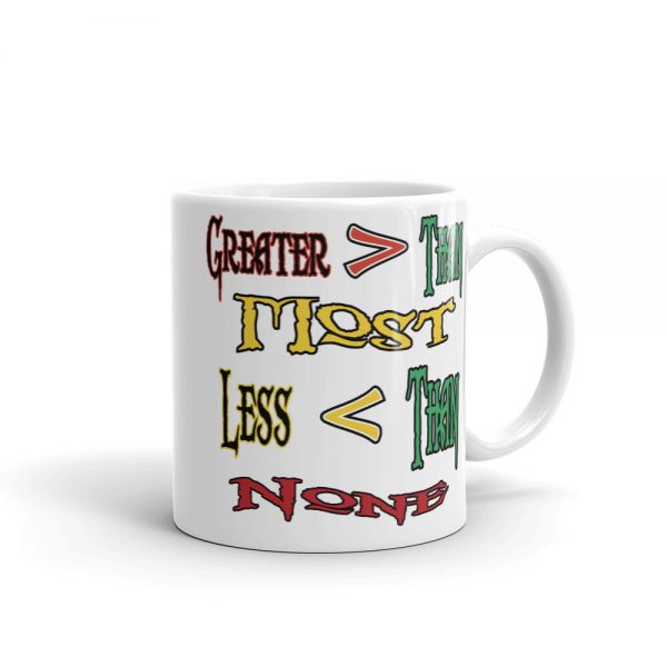 Greater/Less Than, Mug