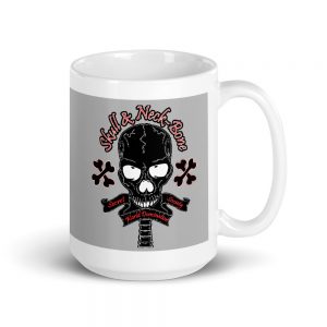 Skull and Neck Bone, Grey, Mug