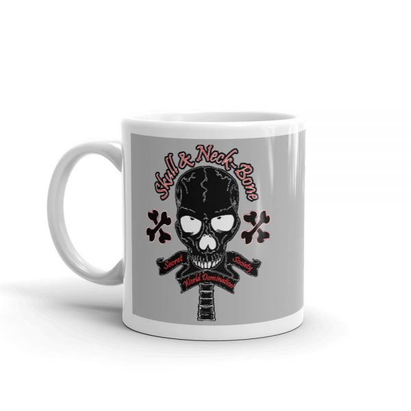 Skull and Neck Bone, Grey, Mug