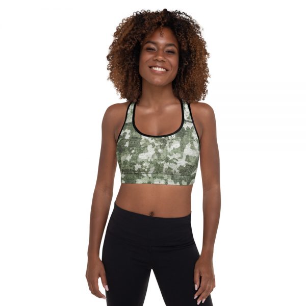 Floral Camo Padded Sports Bra