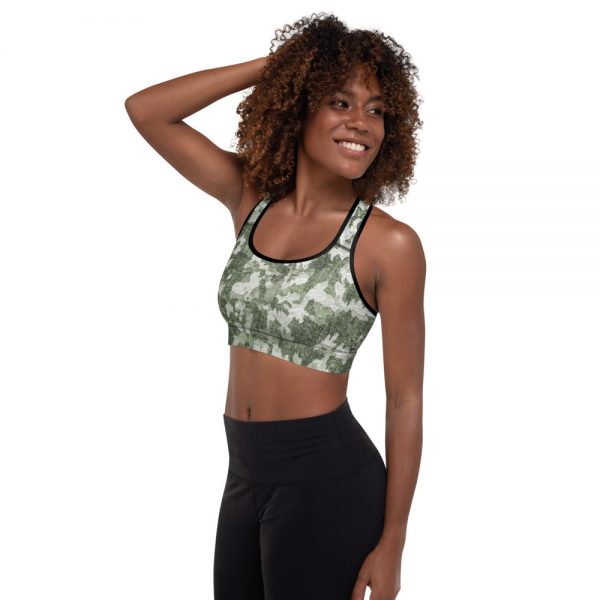 Floral Camo Padded Sports Bra