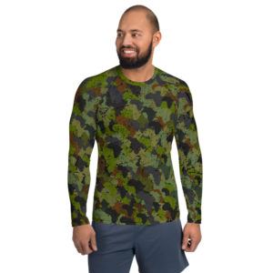 Afro Camo Green Men’s Rash Guard