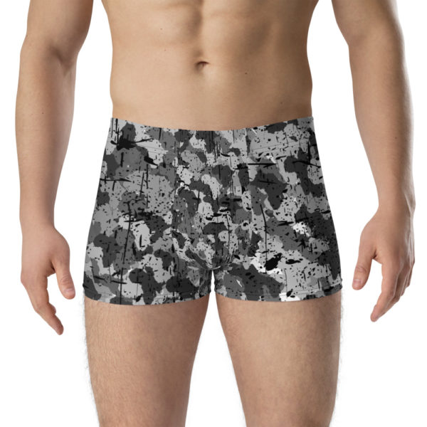 Afro Camo Black Distress Boxer Briefs