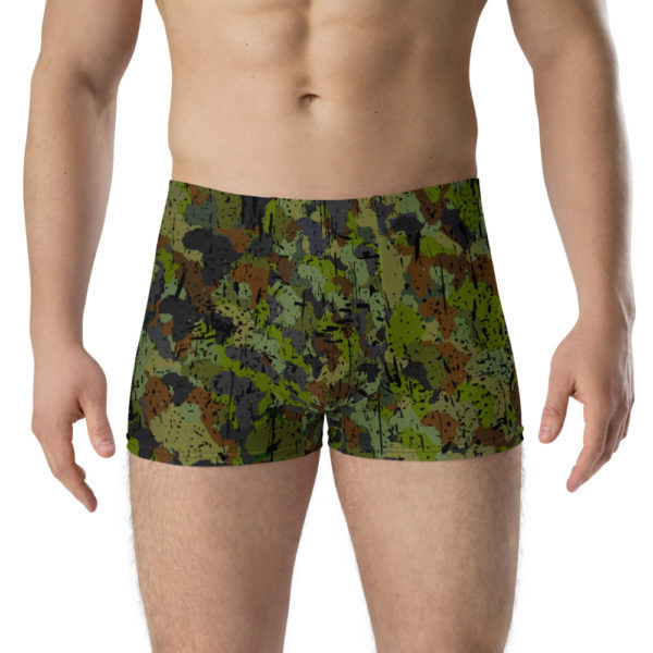 Afro Camo Green Distress Boxer Briefs