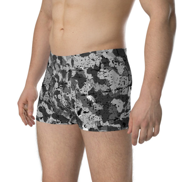 Afro Camo Black Distress Boxer Briefs