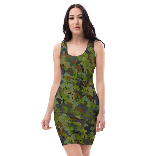 Afro Camo Green Weathered Green Tank Top Dress