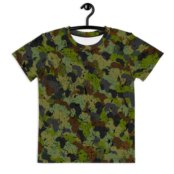 Afro Camo Green Kids T-Shirt