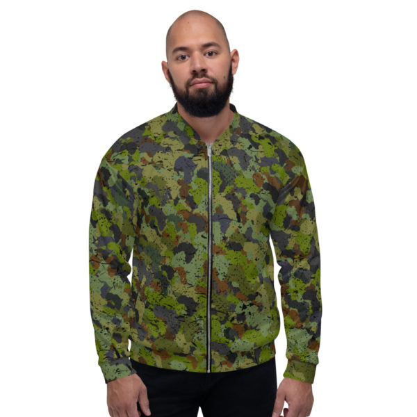 Afro Camo Green Unisex Bomber Jacket