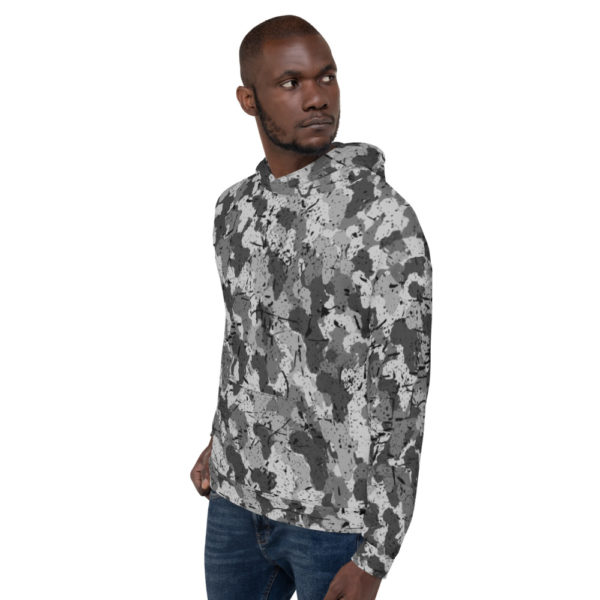 Afro Camo Black Distress Unisex Hoodie