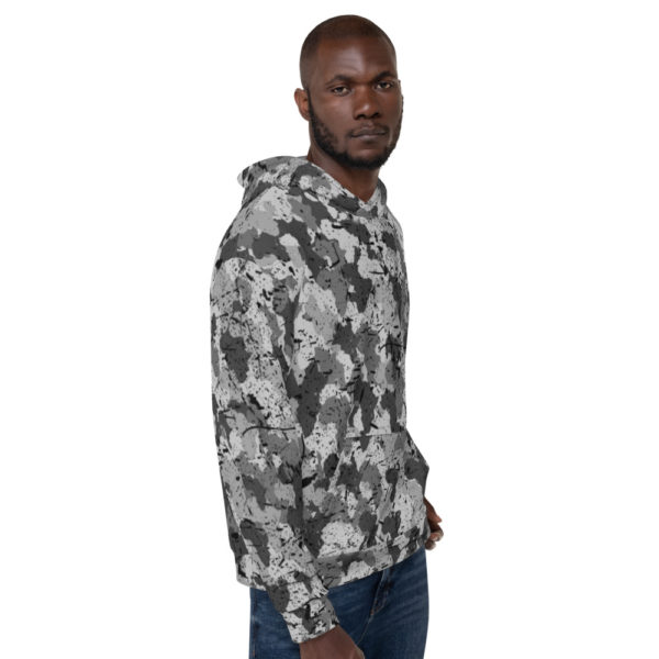 Afro Camo Black Distress Unisex Hoodie