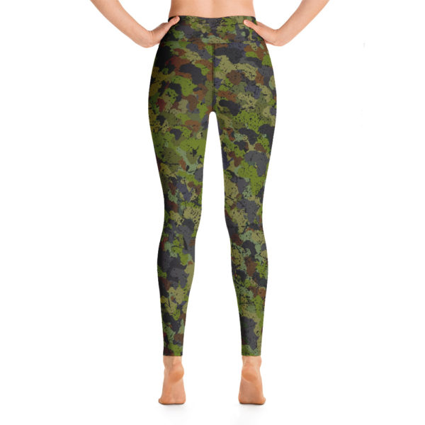 Afro Camo Green Yoga Leggings