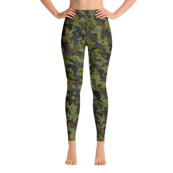 Afro Camo Green Yoga Leggings