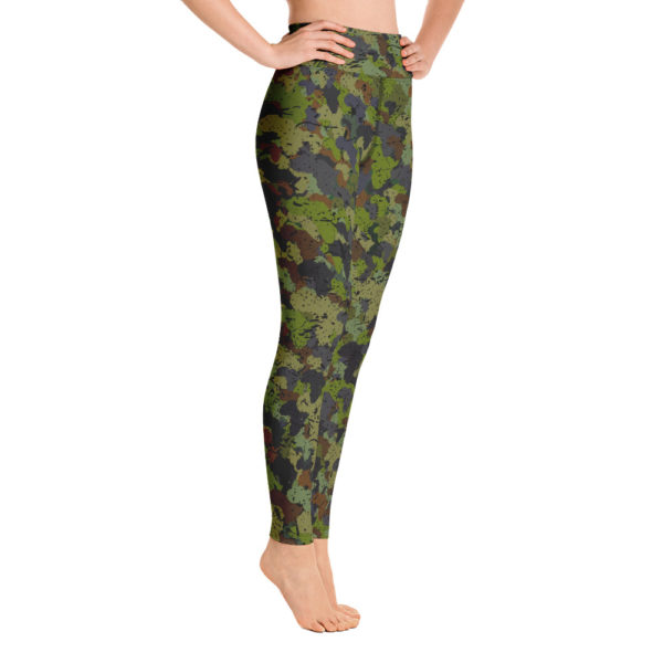 Afro Camo Green Yoga Leggings