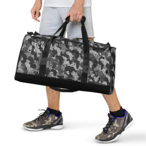 Afro Camo Black Duffle Bag