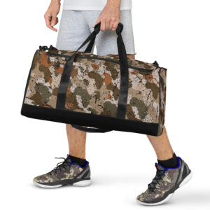 Afro Camo Sand Distressed Duffle Bag