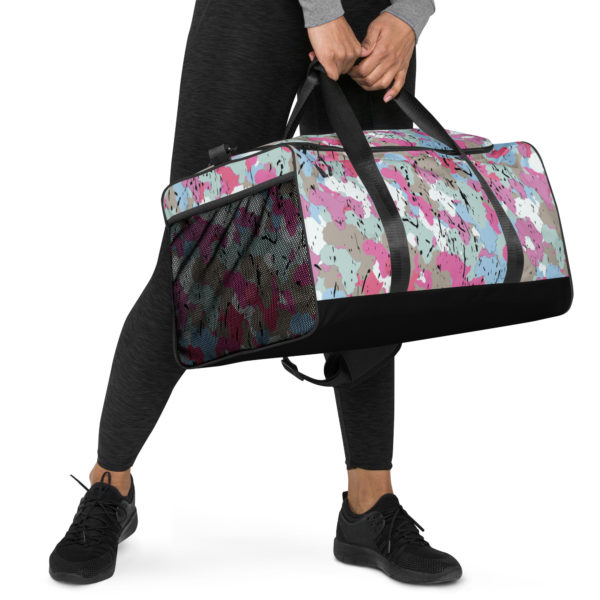 Afro Camo Blue Duffle Bag