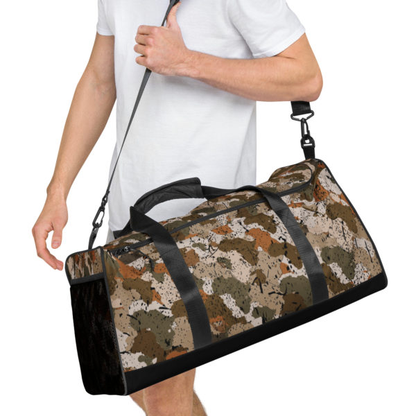 Afro Camo Sand Distressed Duffle Bag