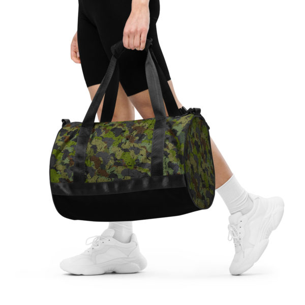 Afro Camo Green Distressed Gym Bag