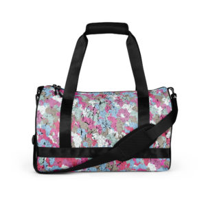 Afro Camo Blue Distressed Gym Bag