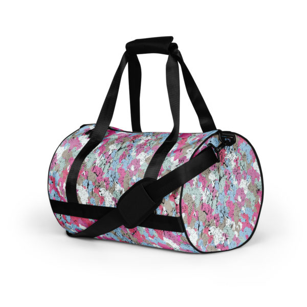 Afro Camo Blue Distressed Gym Bag