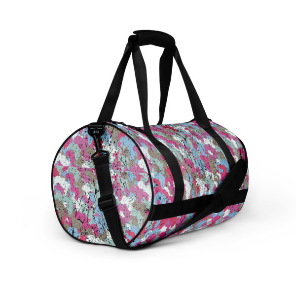 Afro Camo Blue Distressed Gym Bag