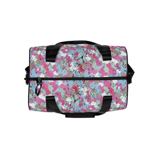 Afro Camo Blue Distressed Gym Bag