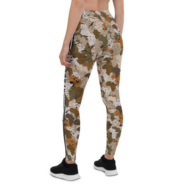 Afro Camo Sand Distressed Striped Leggings