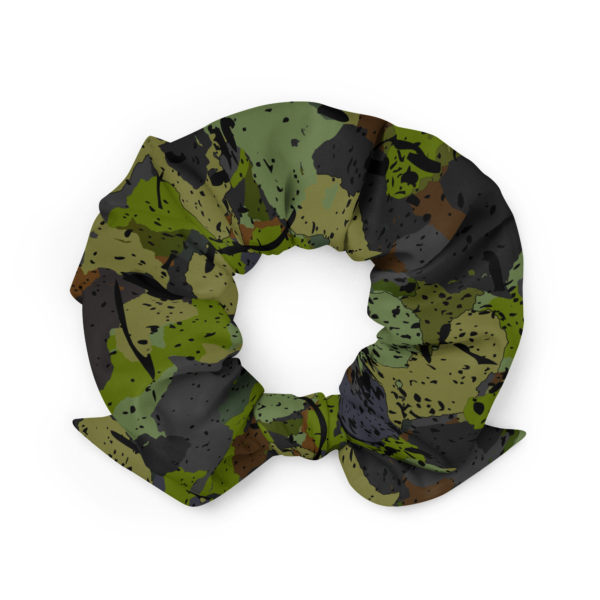 Afro Camo Green Scrunchie