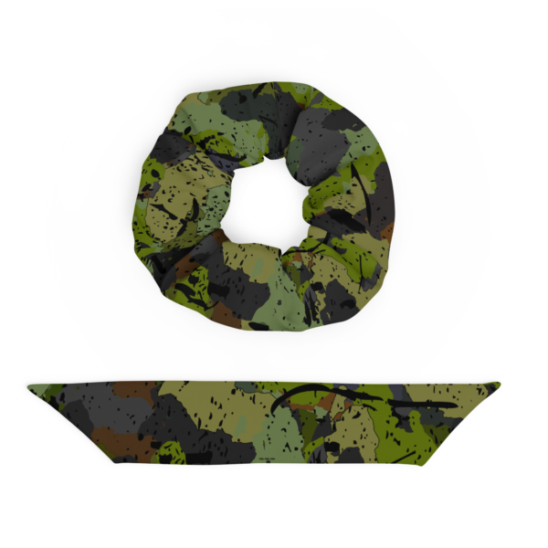 Afro Camo Green Scrunchie