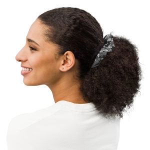 Afro Camo Black Scrunchie