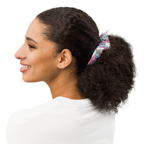 Afro Camo Blue Scrunchie