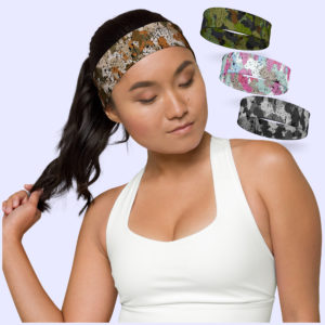 afro camo men and women headband