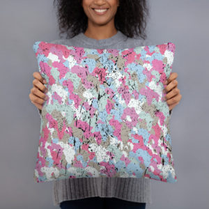 Afro Camo Blue Basic Pillow