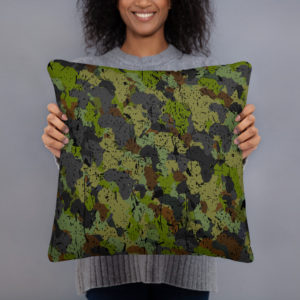 Afro Camo Green Basic Pillow