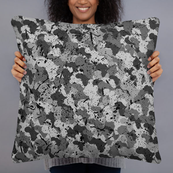 Afro Camo Black Basic Pillow