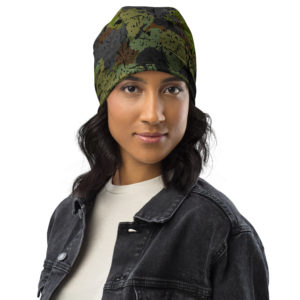 Afro Camo Green Beanie