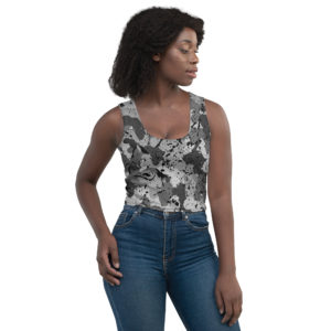 Afro Camo Black Crop Top