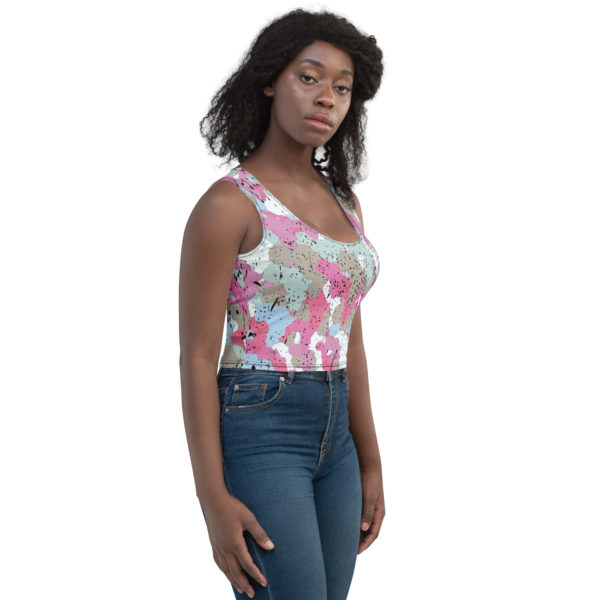 Afro Camo Blue Crop Top