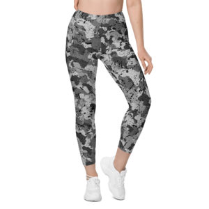 Afro Camo Black Leggings With Pockets