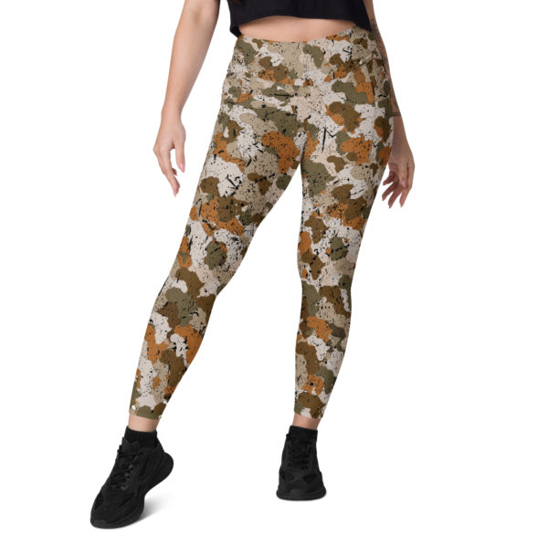 Afro Camo Sand Leggings With Pockets